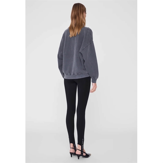 Anine Bing Sport Club Miles Sweatshirt, Washed Black